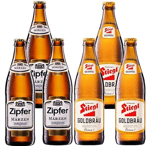 Bierpaket Bier aus Österreich 3 Fl. Zipfer Märzen und 3 Fl. Stiegl Goldbräu inkl. Mehrweg Pfand von Generisch