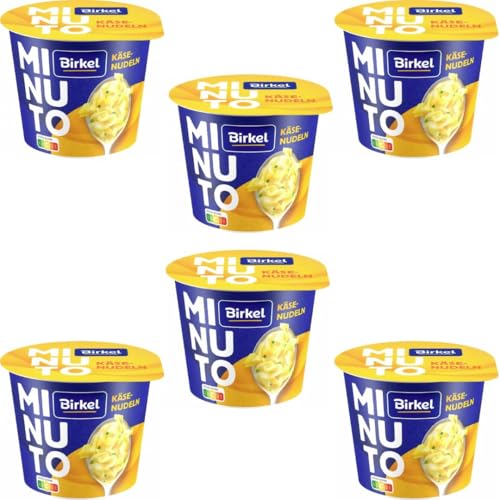 Birkel Minuto Käse-Nudeln pasta 70 gramm x 6 Stück mit Pufai Grocery von Generisch