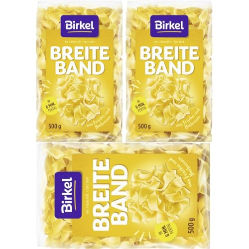 Birkel's No.1 Bandnudeln breit Pasta Nudeln 500 gramm, 3 Er von Generisch