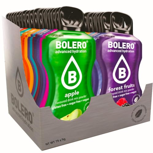 Bolero Drinks 79er Mix Box | 75x9g, 3x8g, 1x7g je Box | Getränkepulver | Kalorienarm mit Stevia gesüßt | Zucker- & Glutenfrei | Vegan von Bolero