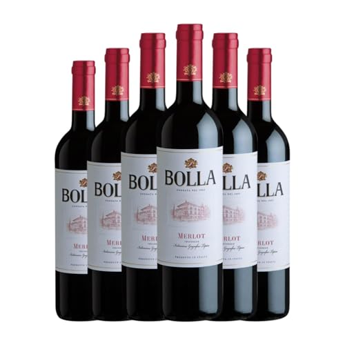 Bolla Merlot Delle Venezie 75 cl Rotwein (Karton mit 6 Flaschen von 75 cl) von Generisch