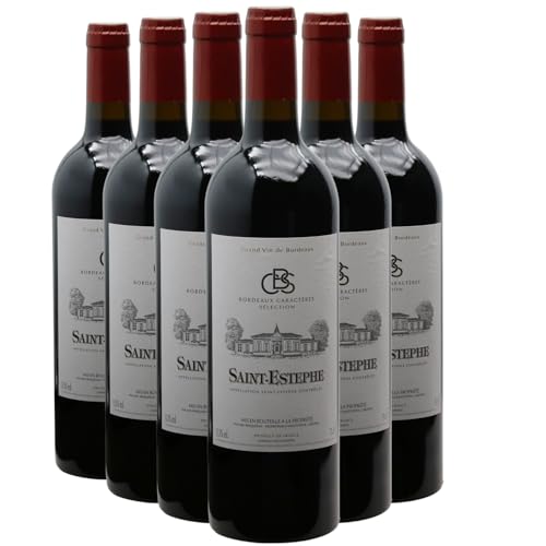 Bordeaux Caractères Sélection Saint-Estèphe Rotwein 2015 - g.U. - Bordeaux Frankreich - Rebsorte Merlot, Cabernet Franc - 6x75cl von Generisch