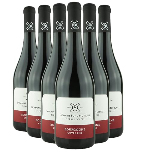 Bourgogne Cuvée Lise Rotwein 2022 - Domaine Fond Moiroux - Pierres Dorées - - g.U. - Burgund Frankreich - Rebsorte Pinot Noir - 6x75cl von Generisch