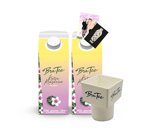 Bratee X Katja Krasavice Bali Edition 2er Eistee BraTee Bali Edition 2x Special Eistee je 750ml + Gratis Getränkehalter + Autogrammkarte BRATEE Limited Edition Ice tea Mehrfrucht mit Vanille von Generisch