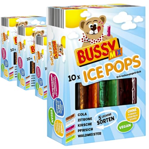 Buusesy Mix Ice Pops Eiscreme 10 x 40 ml, 4 er von Generisch