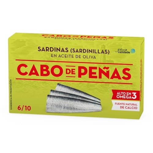 CABO DE PEÑAS Sardinen in Olivenöl, Dose 60 g. 9er-Pack von Generisch