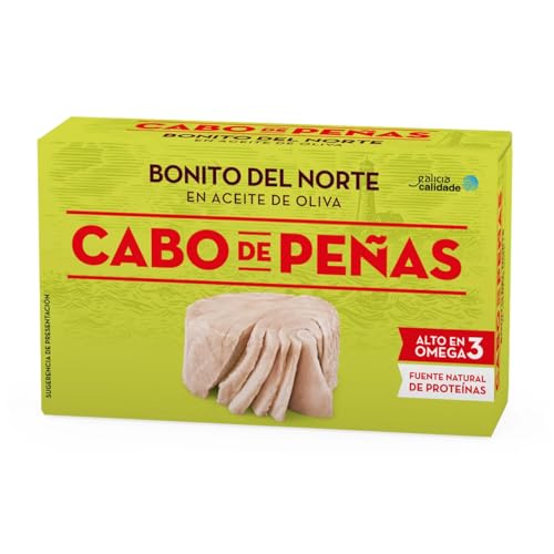 CABO DE PEÑAS Weißer Thunfisch aus dem Norden in Olivenöl Dose 72 g. 9er-Pack von Generisch