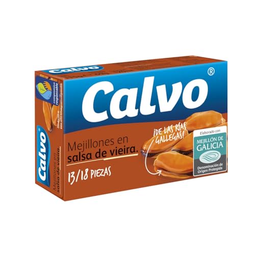 CALVO Miesmuscheln in Jakobsmuschelsauce 13/18 Stück 65 g. 9er-Packung. von Generisch