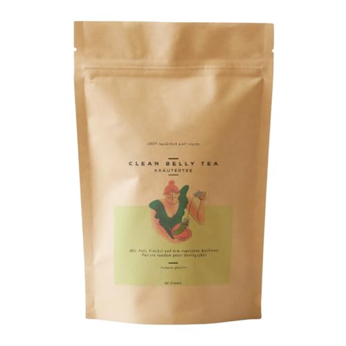 CLEAN BELLY TEA – Kräutertee lose mit Bitterstoffen & Kurkuma für die Verdauung – 100% natürlich, vegan – 85 Gramm - Mit Anis, Fenchel, Kamille, Pfefferminze, Löwenzahn – Tee für Magen & Darm von Generisch