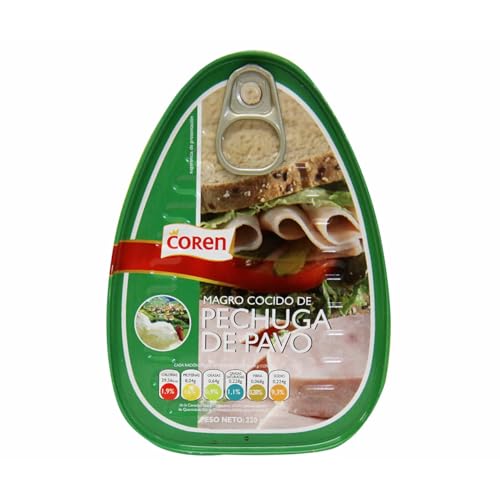 COREN Mageres gekochtes Putenbrustfleisch COREN Dose 220 g 4er Pack von Generisch