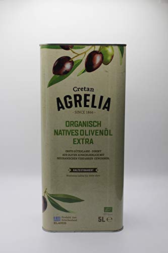 CRETAN MILL 15538 AGRELIA Organisches Natives Olivenöl Extra 5 Liter Kanister von Generisch