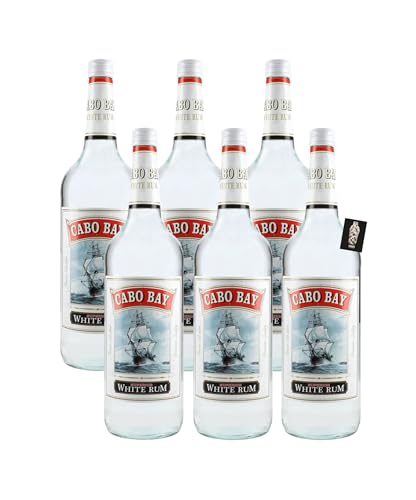 Cabo Bay 6er-Set Superior White Rum 6x1L (37,5% vol.) inkl. Mixcompany Postkarte- [Enthält Sulfite] von Generisch