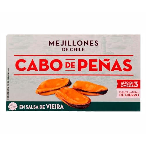 Cabo de Peñas Miesmuscheln mit Chili in Jakobsmuschelsauce 45 g.9er-Packung. von Generisch