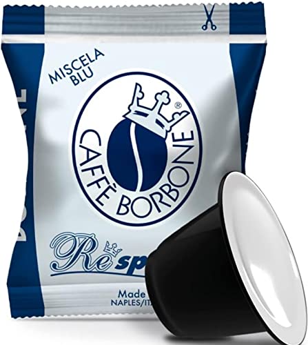 Caffè Borbone Kaffee Kapseln Respresso, Blaue Mischung - Kompatibel mit Häuslichen Kaffeemaschinen Nespresso, 100 stück(1er Pack) von NUGOYA