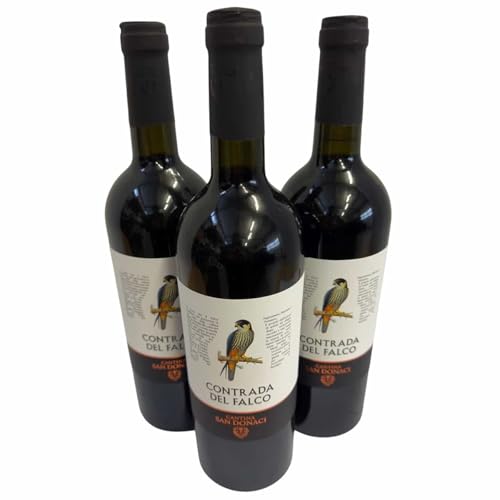 Cantina San Donaci, CONTRADA DEL FALCO Rosso Salento IGP 2021, Rotwein aus Italien, 750ml, 3er-Set von Generisch