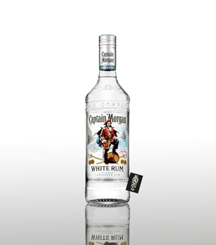 Captain Morgan White Rum Finest Caribbean Rum 0,7l (37,5% vol.) inkl. Mixcompany Postkarte- [Enthält Sulfite] von Generisch