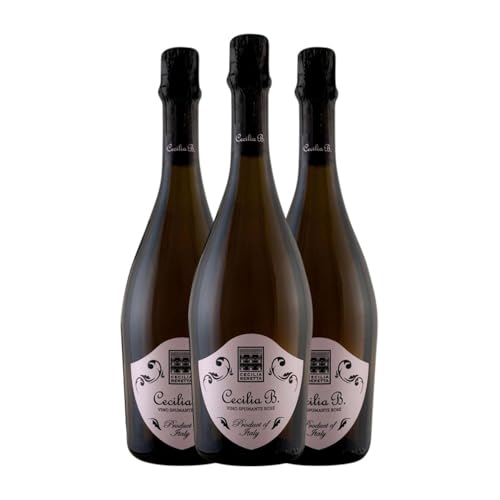 Cecilia Beretta Spumante Rosé 75 cl Rosé-Wein (Karton mit 3 Flaschen von 75 cl) von Generisch