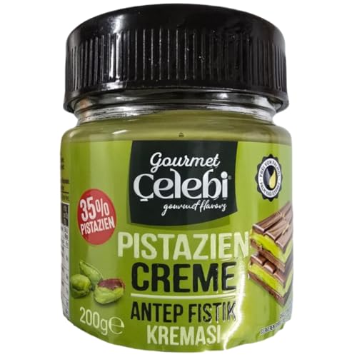 Celebi Anthap Turkish Pistaziencreme mit 35% Pistazien, ohne Palmöl, 200 Gramm von Generisch