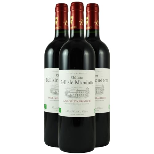 Château Bellisle Mondotte Saint-Emilion Grand Cru Rotwein 2021 - Bio - g.U. - Bordeaux Frankreich - Rebsorte Merlot, Cabernet Franc - 3x75cl von Generisch