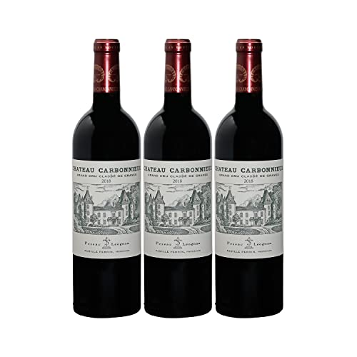 Château Carbonnieux Pessac-Léognan Rotwein 2018 - g.U. - Bordeaux Frankreich - Rebsorte Cabernet Sauvignon, Merlot, Cabernet Franc - 3x75cl von Generisch