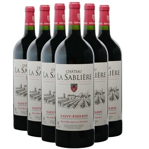 Château La Sablière Saint-Emilion Magnum Rotwein 2016 - g.U. - Bordeaux Frankreich - Rebsorte Merlot, Cabernet Sauvignon - 6x150cl von Generisch