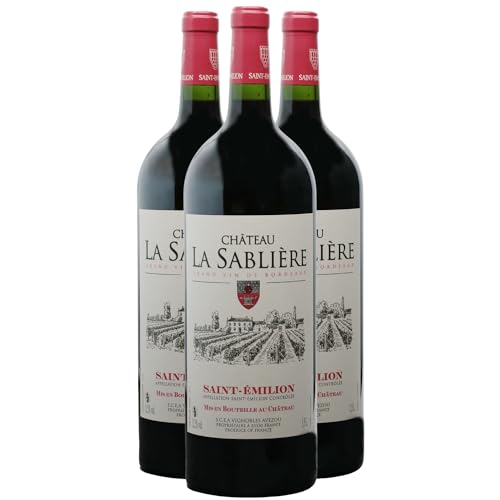 Château La Sablière Saint-Emilion Magnum Rotwein 2018 - g.U. - Bordeaux Frankreich - Rebsorte Merlot, Cabernet Sauvignon - 3x150cl von Generisch