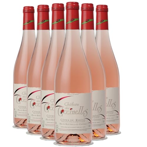 Château des Coccinelles Côtes du Rhône Roséwein 2023 - Bio - g.U. - Rhonetal Frankreich - Rebsorte Syrah, Grenache - 6x75cl von Generisch