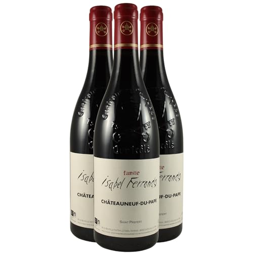 Châteauneuf-du-Pape Famille Isabel Ferrando Rotwein 2020 - Domaine Saint Préfert - g.U. - Rhonetal Frankreich - Rebsorte Grenache, Mourvèdre, Cinsault - 3x75cl von Generisch