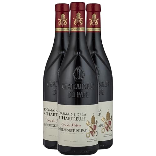 Châteauneuf-du-Pape Rotwein 2022 - Domaine Chartreuse - g.U. - Rhonetal Frankreich - Rebsorte Grenache, Syrah, Cinsault - 3x75cl von Generisch