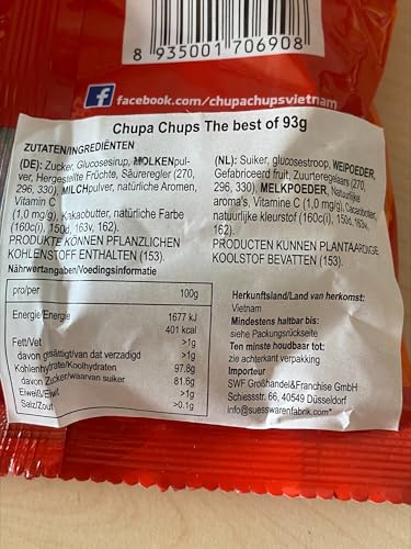 Chupa Chups Best Of Bag Lollies 93g aus Vietnam von Generisch