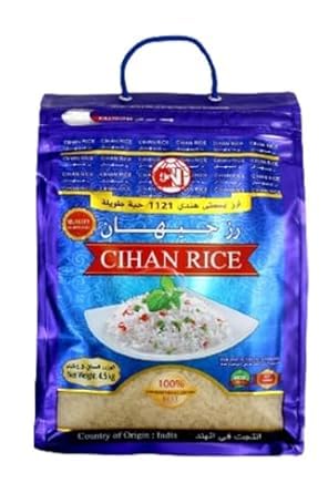 Cihan Premium Basmati Reis 4,5 kg – Langkörniger, weißer Basmati Reis, perfekt für Biryani, Pulao, Currys & Beilagen – Aromatisch, locker & ideal für die orientalische Küche von Generisch