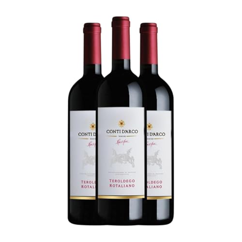 Conti d'Arco Teroldego Teroldego Rotaliano 75 cl Rotwein (Karton mit 3 Flaschen von 75 cl) von Generisch