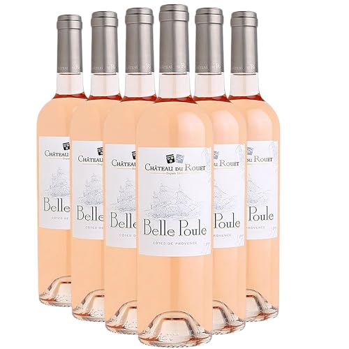 Côtes de Provence Fréjus Belle Poule Roséwein 2023 - Château du Rouët - Rebsorte Grenache, Syrah, Tibouren - 6x75cl von Generisch