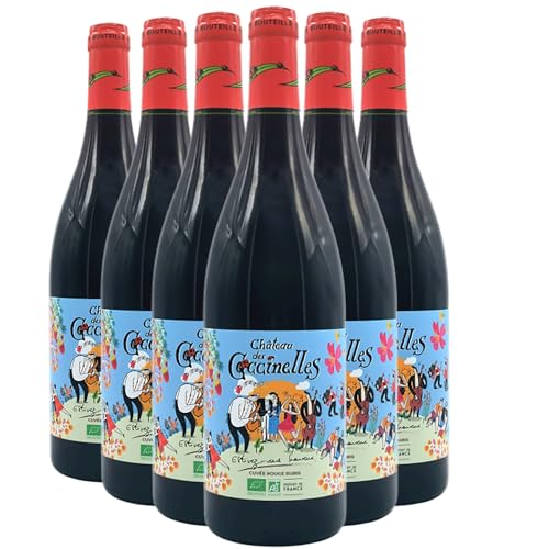 Côtes du Rhône Cuvée Rubis Rouge Rotwein 2021 - Bio - Château des Coccinelles - g.U. - Rhonetal Frankreich - Rebsorte Grenache, Carignan - 6x75cl von Generisch