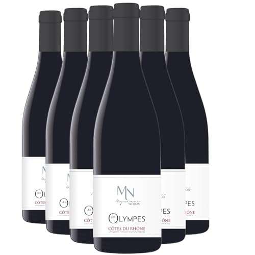 Côtes du Rhône Les Olympes Rotwein 2022 - Myriam Nicolas - g.U. - Rhonetal Frankreich - Rebsorte Grenache, Syrah - 6x75cl von Generisch