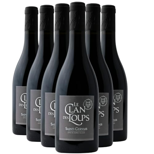 Côtes du Rhône Villages Saint-Gervais Le Clan des Loups Rotwein 2023 - Cellier des Chartreux - g.U. - Rhonetal Frankreich - Rebsorte Grenache, Syrah, Carignan - 6x75cl von Generisch