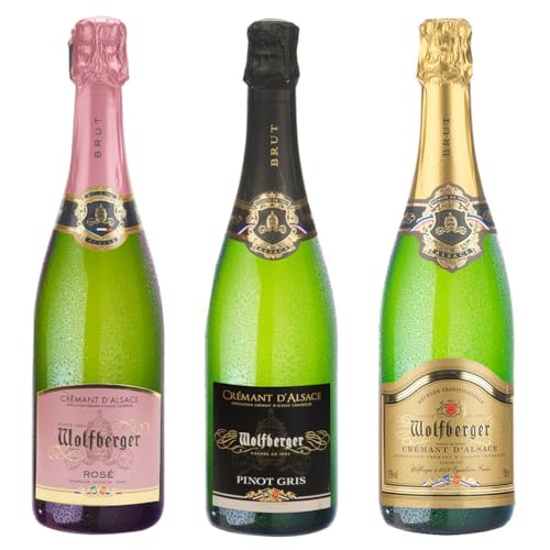 Crémant Paket Wolfberger 3x0,75l Flaschen Schaumwein aus dem Elsass von Generisch