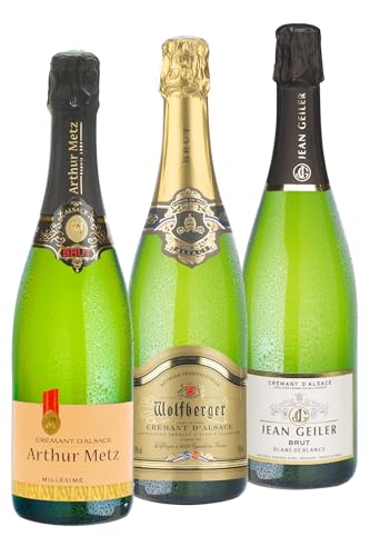 Crémant d’Alsace Probierpaket, Schaumwein, Sekt, Elsass (3x0,75l) von Generisch