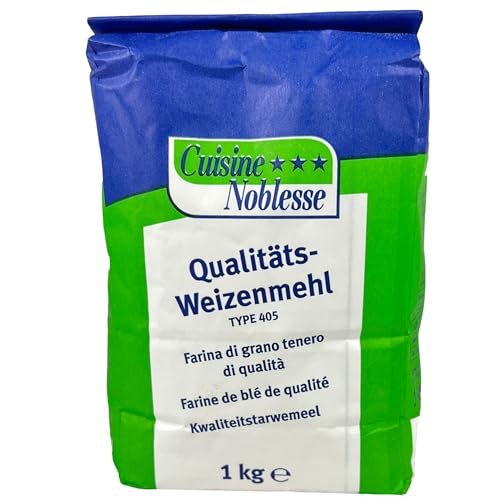 Cuisine Noblesse - Premium Weizenmehl Typ 405 1 kg in Gastro-Qualität - Feines Qualitätsmehl zum Backen und Kochen - Mehl aus naturbelassenen Rohstoffen von Generisch