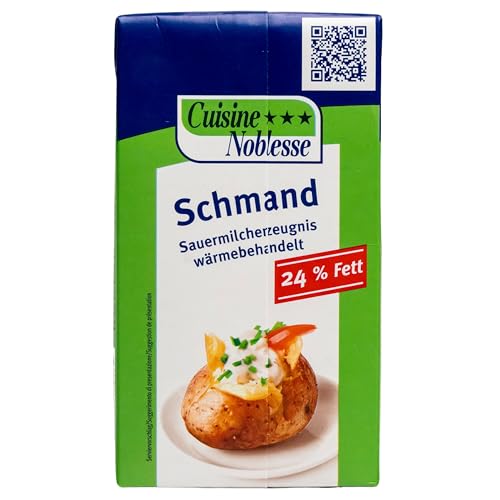 Cuisine Noblesse - Schmand haltbar 24% Fett in 1 kg Packung - H-Schmand Sauermilcherzeugnis wärmebehandelt ideal zum Kochen - Für die Gastro und Großverbraucher von Generisch