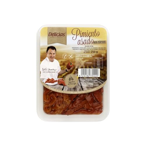 DELICIAS Geröstete Paprika in Streifen 250 g 4er Pack von Generisch