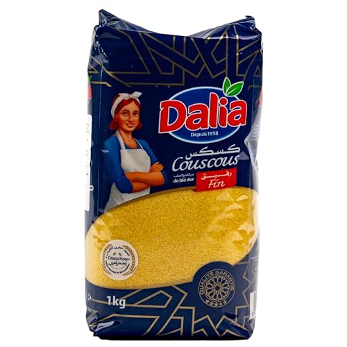 Dalia Fin - Premium Couscous 1 kg Packung direkt aus Marokko- 100% Naturrein Original Cous Cous aus ausgewählten Hartweizengrieß - Luftig, locker und vollaromatisch für orientalische Gerichte von Generisch