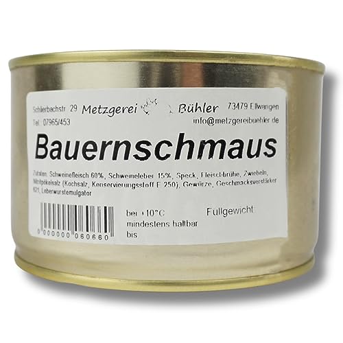 Deftiger Bauernschmaus 300g Dosenwurst aus 60% Deutschem Schweinefleisch und 15% Schweineleber, traditionelle Rezeptur der Landmetzgerei von Generisch