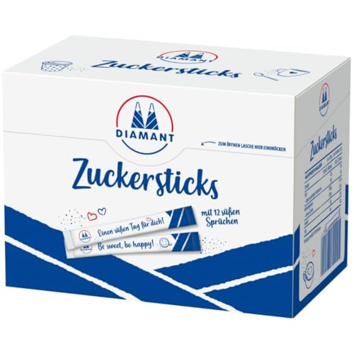 Diamanad Zuckersticks sticks Zucker-Sticks Zucker 250 Gramm (50 Sticks à 5gr.) von Generisch