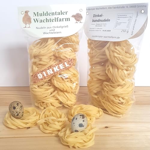 Dinkelbandnudeln mit Wachteleier, 300 g von Generisch