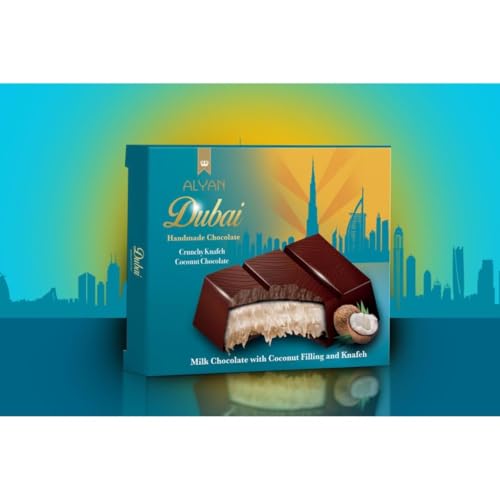 Dubai Schokolade 100g - mit Schokolade, Erdnuss und Kadayif (Engelshaar) und vielen weiteren Sorten Dubai Chocolate (100g) (Geschmack, Kokosnuss) von Generisch