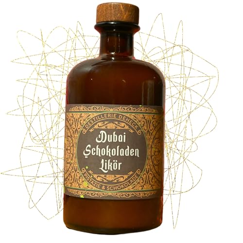 Dubai Schokolade Likör 0,5 L | Premium Schoko Pistazie Sahnelikör | Ideal als Geschenk | Original Deheck Likör im Dubai Chocolate Stil | 15% Vol. von Generisch