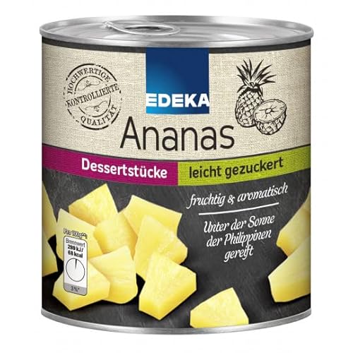 EDEKA Ananas Stücke leicht gezuckert 567G in der Dose von Generisch