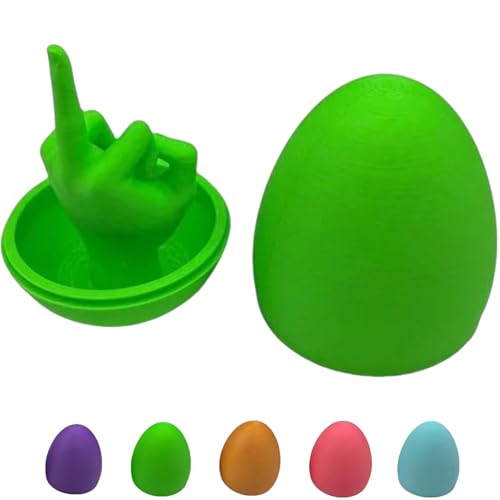 Easter eggs for adults,middle finger gifts,funny 3d printed middle finger egg,Give The Middle Finger to Your Loved One (Green) von Generisch