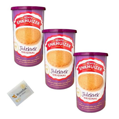 Echte Enkhuizer Jodekoek original Multipack 3x 372g + Benefux. Erfrischungstuch von Generisch